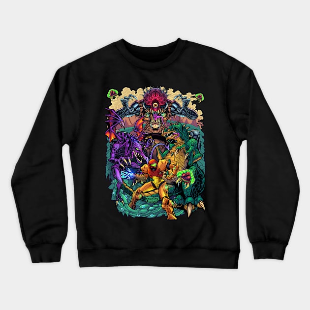 Metroid Tribute Crewneck Sweatshirt by FlylandDesigns